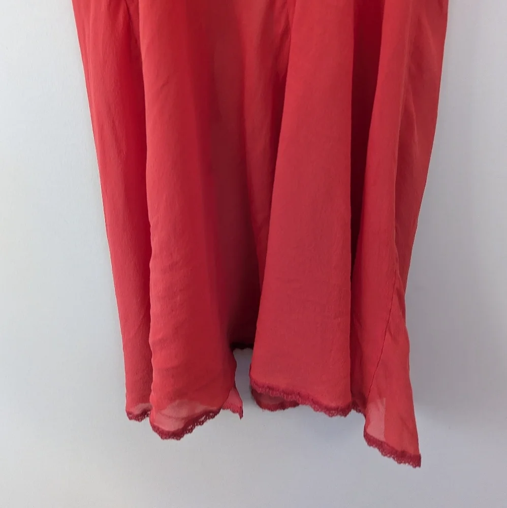 Vintage Victoria's Secret Silk Front Tie‎ Babydoll Lingerie Slip